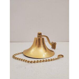 Large Vintage Brass Dinner Bell Wall Mount Decor - Brass Bell , Brass Bell